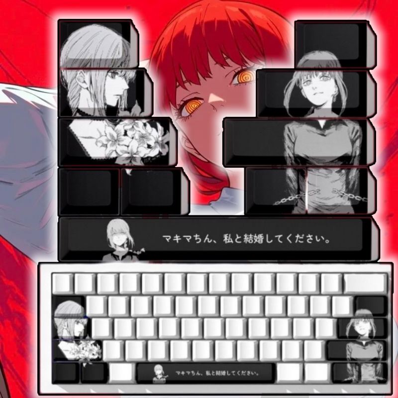 チェーンソーマンマキマテーマアニメキーキャップメカニカルキー - Gaming Accessories Aesthetic のレビューと価格