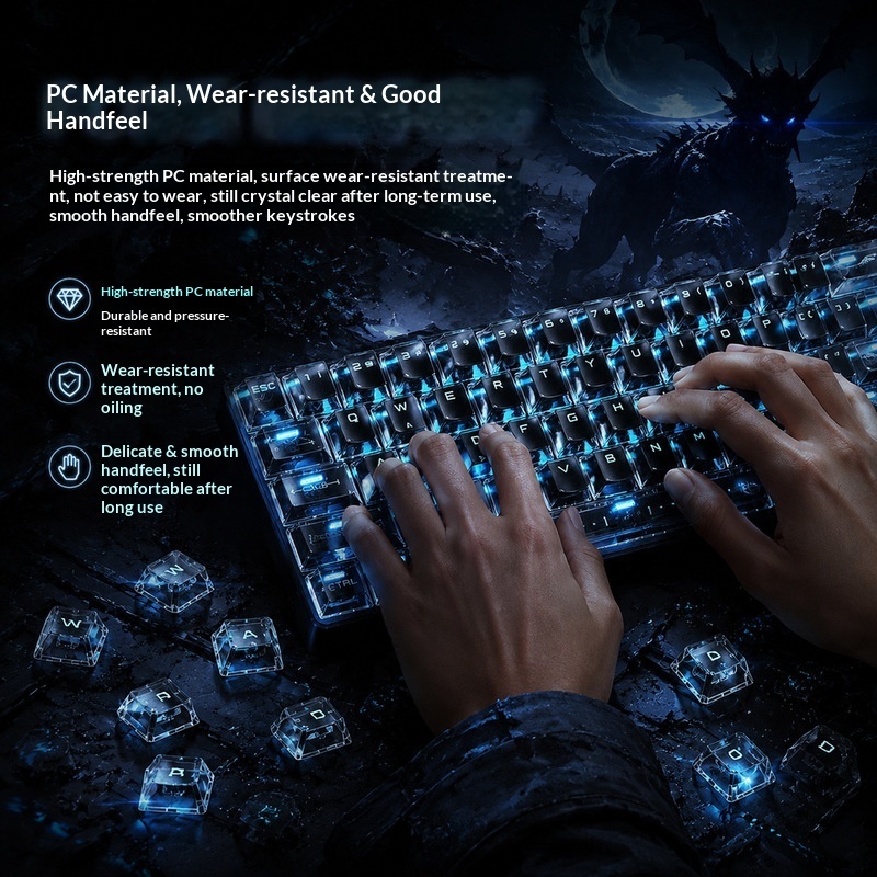 透明バックライトキーキャップ OEM高さ PC素材 クロスシ - Gaming Accessories Aesthetic のレビューと価格