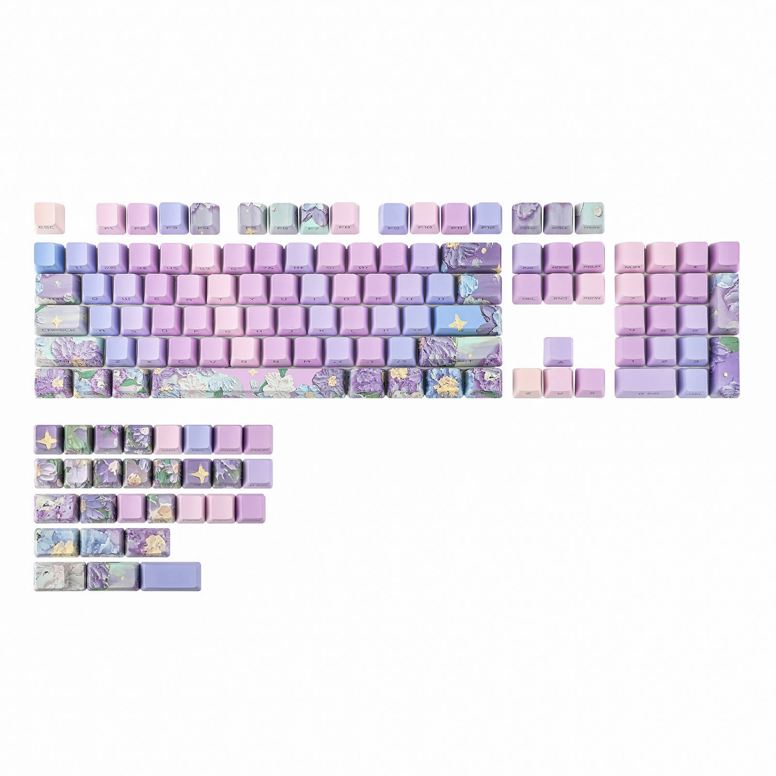 KiiBOOM バイオレットキーキャップセット 133キー  - Gaming Accessories Aesthetic のレビューと価格