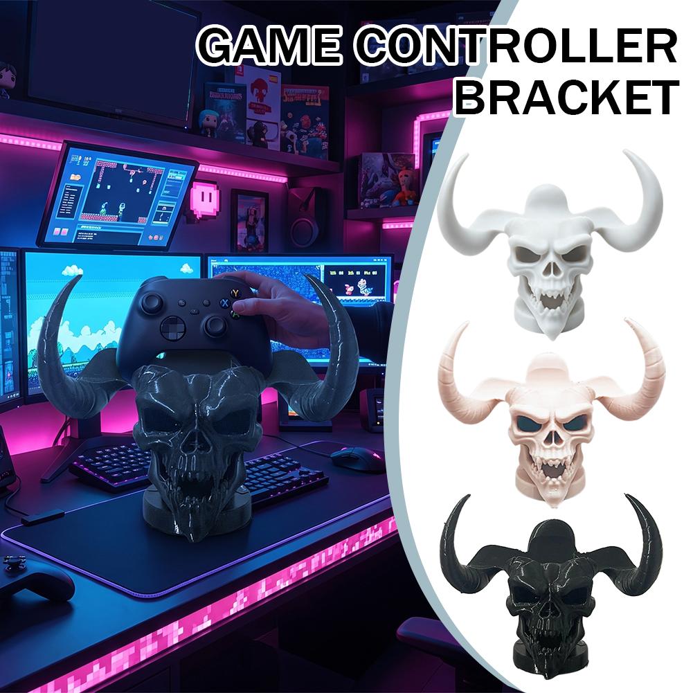 ユニークなデビルスカルホーンコントローラーホルダー デスクオ - Gaming Accessories For Room のレビューと価格