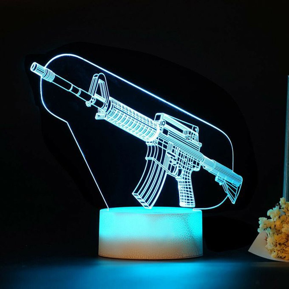 ゲームライフル 3D Led ナイトライトゲームデスクトップ - Accessories For Your Gaming Room のレビューと価格